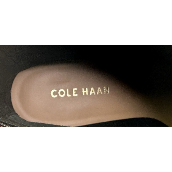 COLE HAAN Naia Black Leather Ankle Boot Bootie Womens Size 7B Side Zip New $200 - Picture 11 of 13